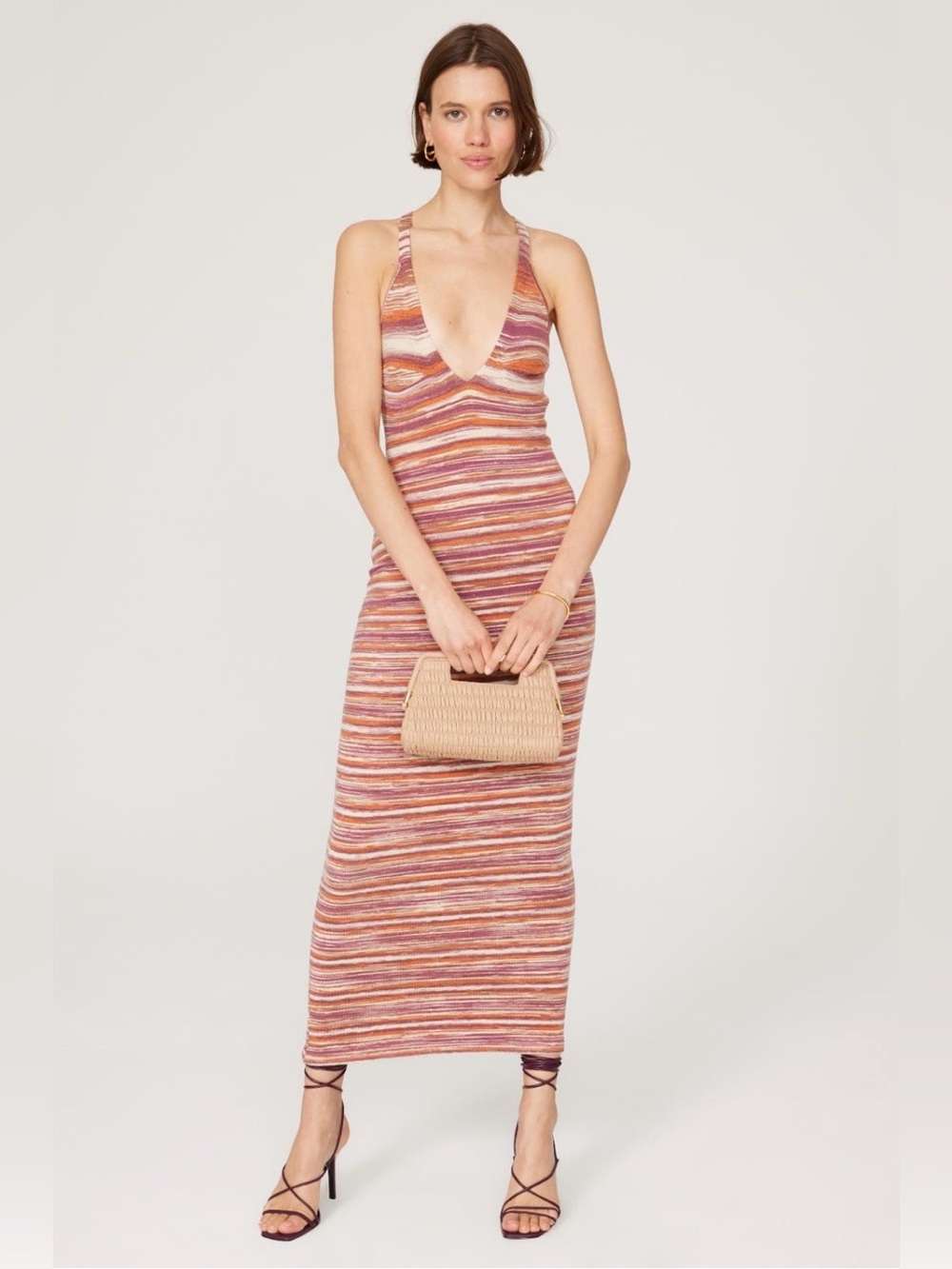 Ronny Kobo Collection~Multicolor Striped Daylann Knit Maxi Dress~Sz Small~$498~
